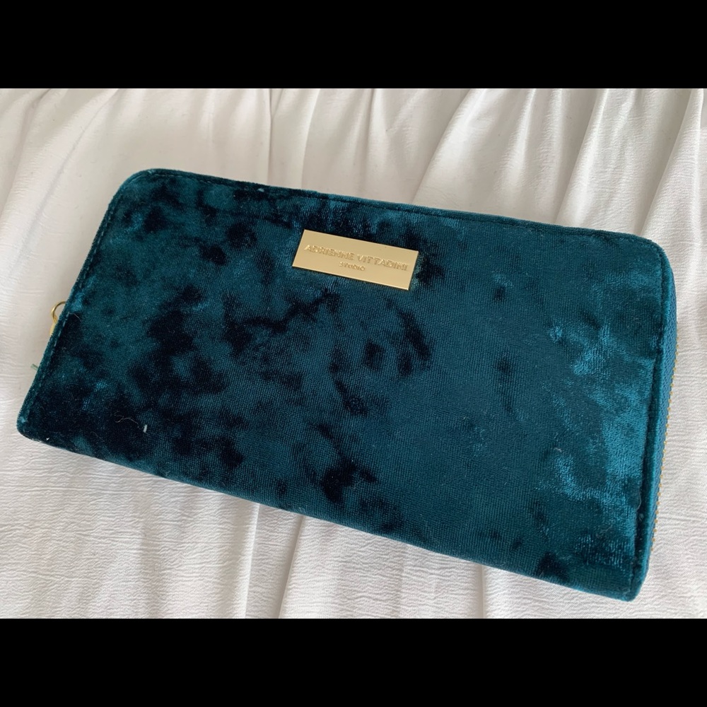 Teal Crushed Velvet Wallet